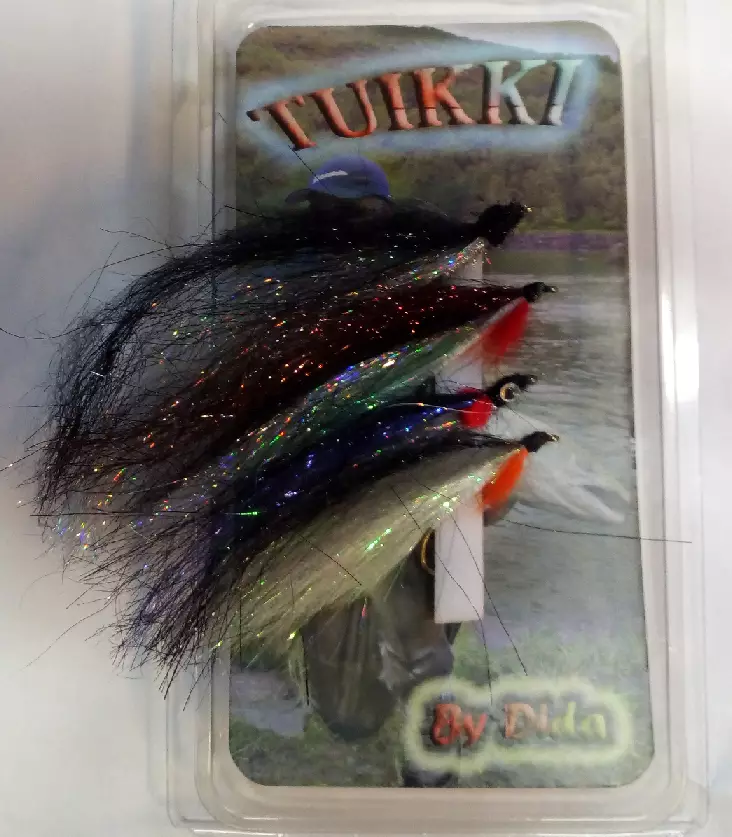 Fly Fishing Lure Set, Super Tinsel 4pcs - Ready-made flies - 6430010610830 - 1