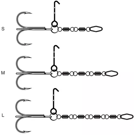VMC Pike Chain L 2/0 - Jiggar och shad beten - 3422993062051 - 2