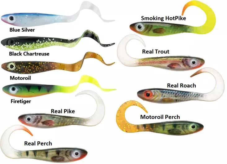 Abu Garcia Mcperch Curly 80 mm 8 Stück - Jigs und Shads - 036282947871 - 1