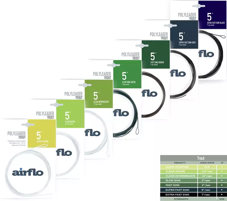 Airflo Polyleader 5' Trout – tafs - Fluglinor - 053163210731 - 1