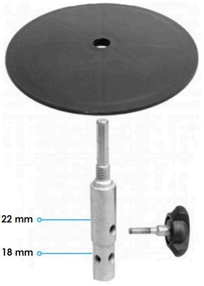 Battery Drill Adapter with Plate, 18-22mm - Augers - 4660062034571 - 1