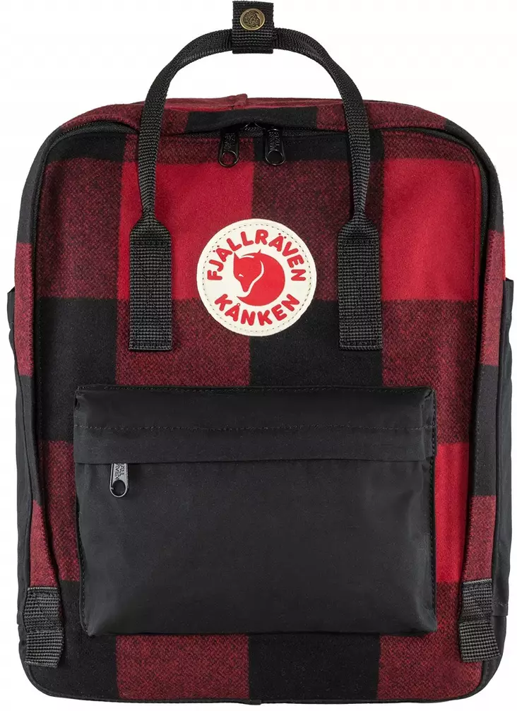 Fjällräven Kånken Rucksack Re-Wool, Rot Schwarz - Fjällräven Kånken - 7323450634841 - 1