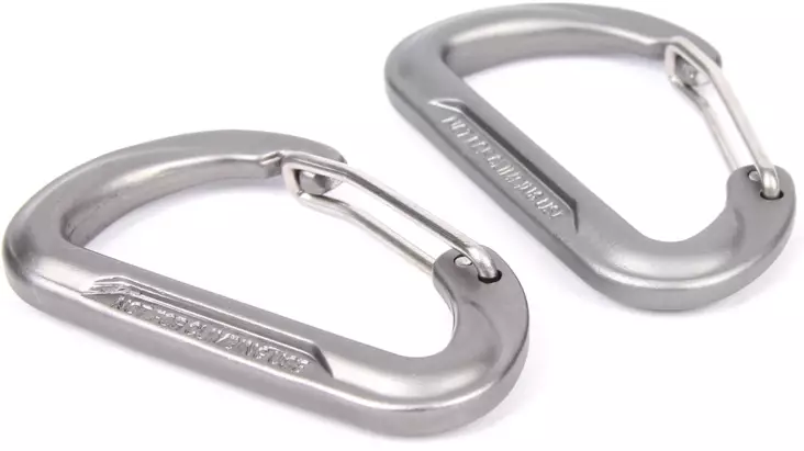 Haghus karbinhake, 60mm 2st. - Tält, sovsäckar och hängmattor - 6438212103471 - 1