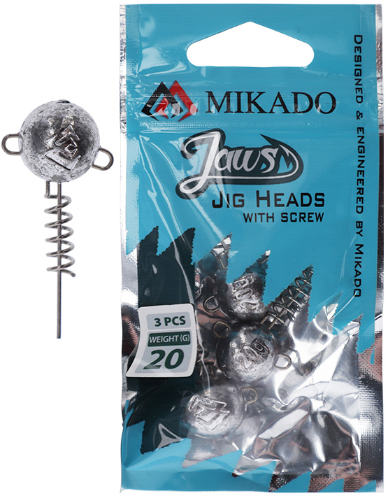 Jighuvud med skruv, Mikado 50g, 3st - Jigg tillbehör - 5900637622611 - 1