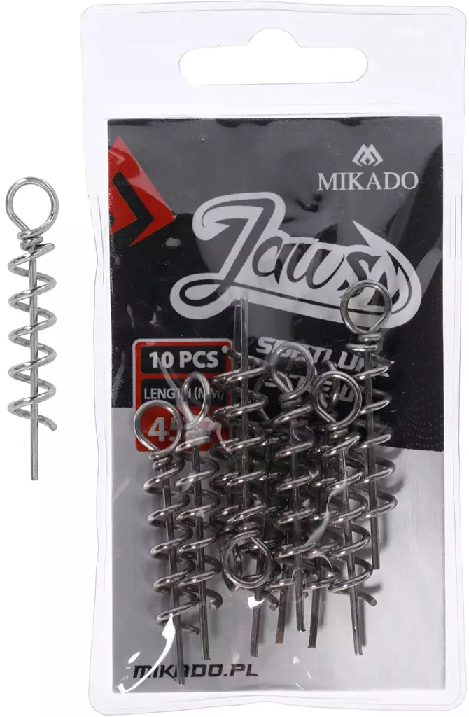 Jiggskruv 10st., 45mm/7mm, Mikado - Jigg tillbehör - 5900637022091 - 1