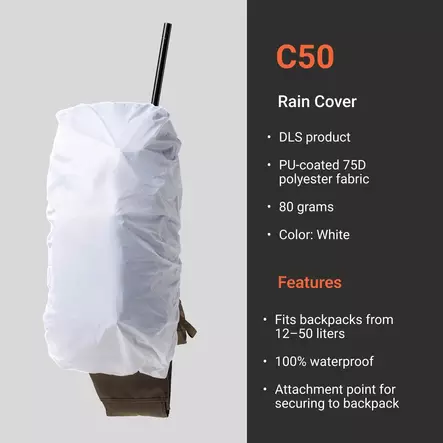 Vorn Rain Cover White, Regnskydd - Vapenryggsäck och midjeväskor - 7090033557032 - 2