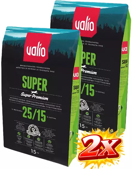 Valio Super Hundefutter 30kg - 2 Säcke -  - 6438347000010x2 - 1