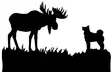 Värmeljushållare, Gråhund och älg - Gåvoprodukter - 069990000100413 - 1