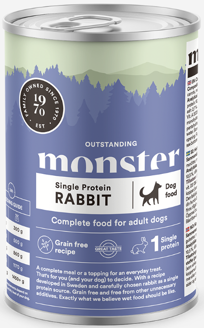 Monster Dog Single Rabbit 400g -  - 7350040126103 - 1