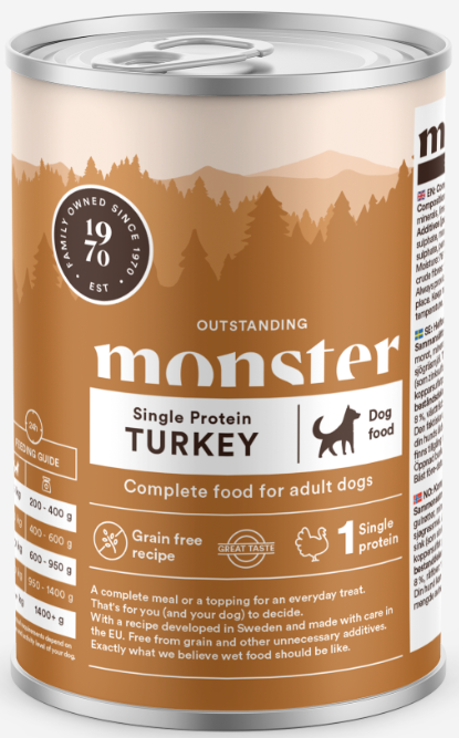 Monster Dog Single Truthahn 400g - - 7350040124383 - 1