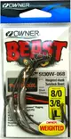 Owner Beast Hook, Weighted - Fishing hooks - 4953873010224 - 1