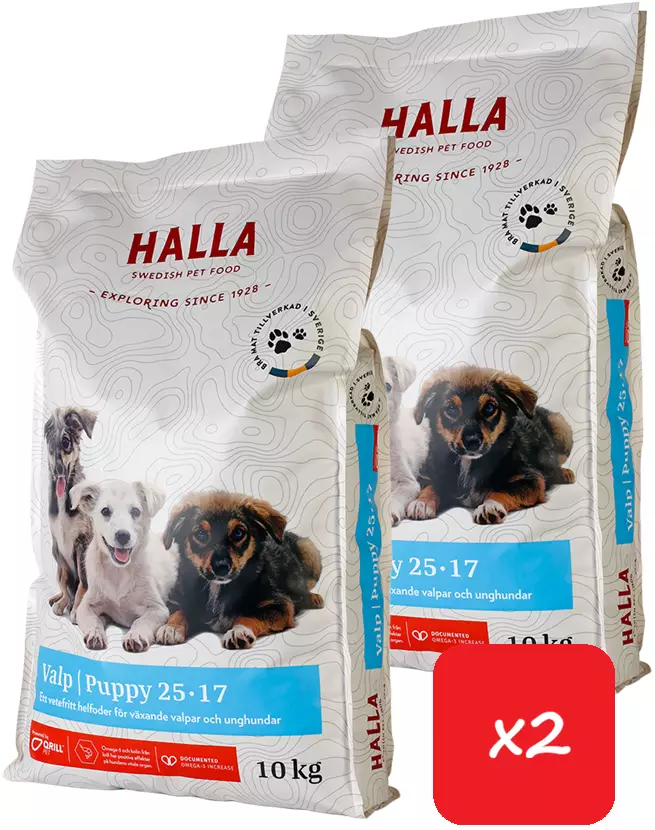Halla Valp 25-17 10kg - 2 Säcke -  - 7350003233094 - 1