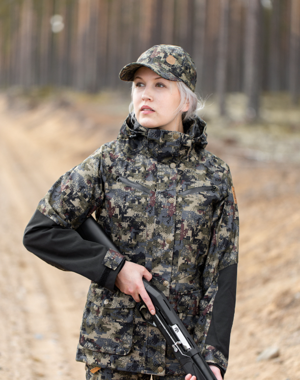 Anar Hirvas Camo, ladies jacket Wind- and waterproof