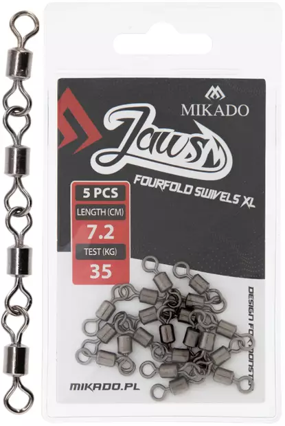 Mikado Triple Swivel XL 35kg 5pcs - Leaders and locks - 5900637054665 - 1