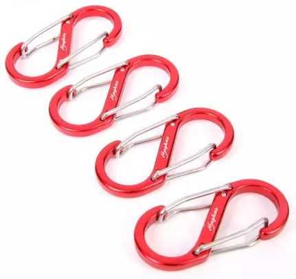 Haghus S karbinhake, 5,5cm 4st. - Tält, sovsäckar och hängmattor - 6438212103495 - 1