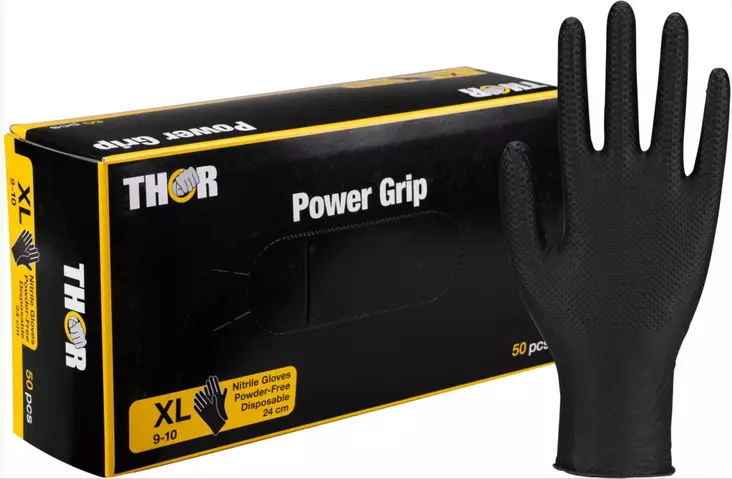 THOR Power Grip nitrilhandskar, 50 st - Andra kötthanteringsprodukter - 5703538471345 - 1