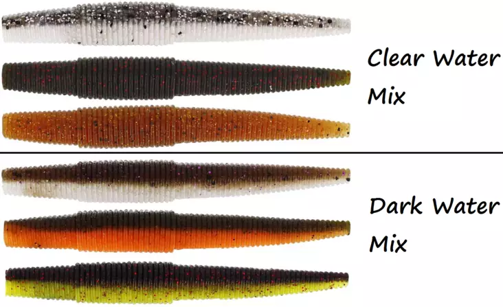 Westin Ned Worm 7cm 3g Mix, 7pcs - Jigs and shads - P182-000-005 - 1