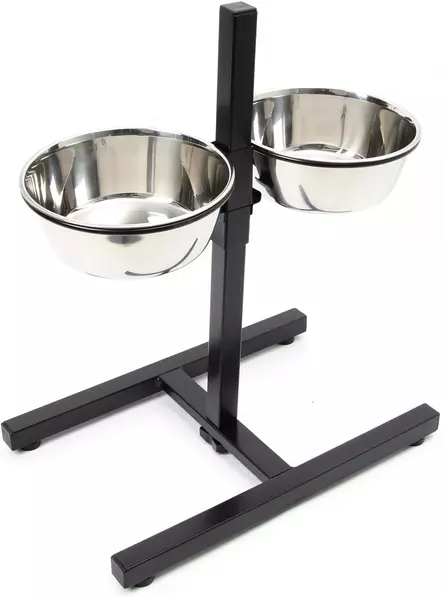 Hundmatskålställning för två skålar - Hundtillbehör - 6438212019116 - 1