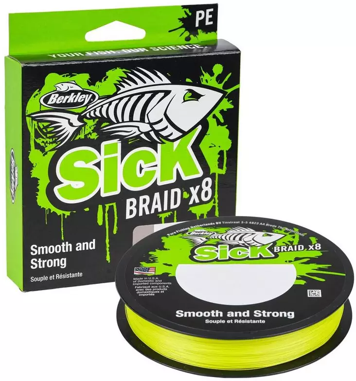 Berkley Sick Braid x8 150m, geflochtene Angelschnur - Angelschnüre - 028632982296 - 1