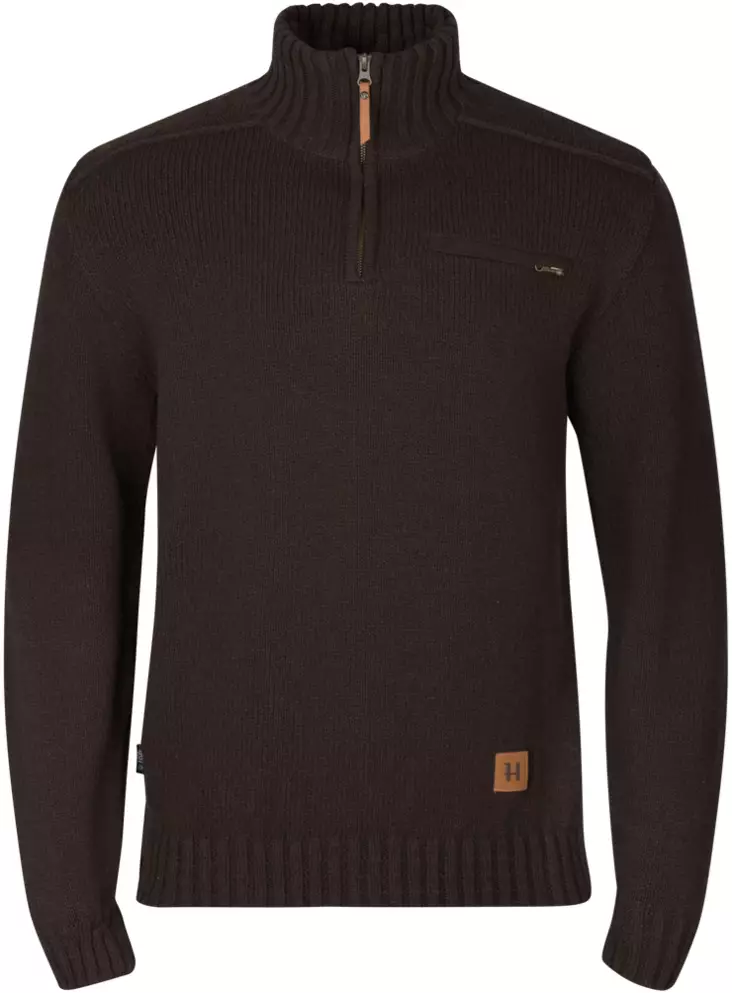 Tuulenpitävä villapaita, Demitasse Brown - Härkila shirts and underwear - 1501066 - 1