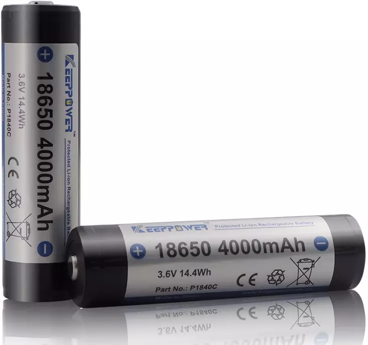 Keepower batteri 18650 4000mAh 2kpl - Ultracom Hundpejl - 6970906550586 - 1