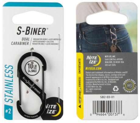 Nite Ize Stainless S-Biner Dual Carabiner - Tents, sleeping pads & hammocks - 094664007376 - 1