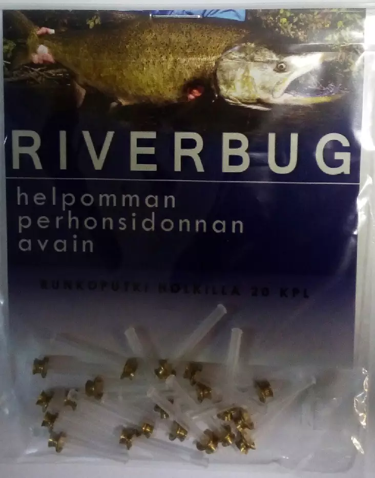 Riverbug-Rumpfrohr mit Hülsen, Messing - Fliegenkopfgewichte, Rohre und Augen - 0699901459606 - 1
