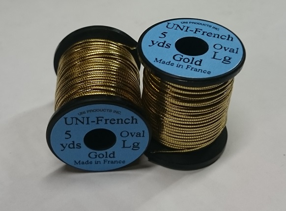 UNI French 5yds. Oval, Large Gold - Fly tying threads - 802353005226 - 1