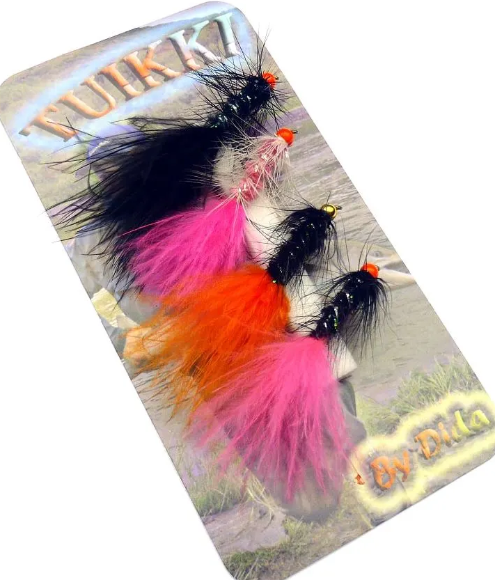 Fly Assortment, Mini Wolly Bugger 4pcs - Ready-made flies - 6430010610847 - 1