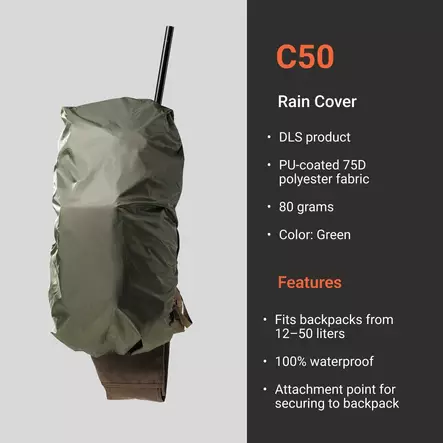 Vorn Rain Cover Green, Regnskydd - Vapenryggsäck och midjeväskor - 7090033557018 - 2