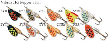 Blue Fox Vibrax 3 Hot Pepper 8g - Liegen - 027752020308 - 1