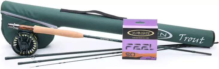 Flugfiskeset, Vision Trout 9'' 5# 4-os. - Flugfiskespön och set - 6417512845328 - 1