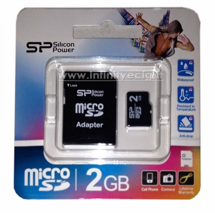 SiliconPower 2GB SD minneskort - Tillbehör - 4710700396148 - 1