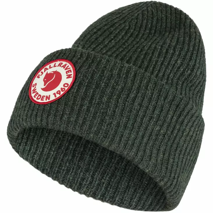 Fjällräven 1960 Logo Mütze, Beanie, Tiefer Wald - Fjällräven Kopfbedeckungen - 7323450724719 - 1