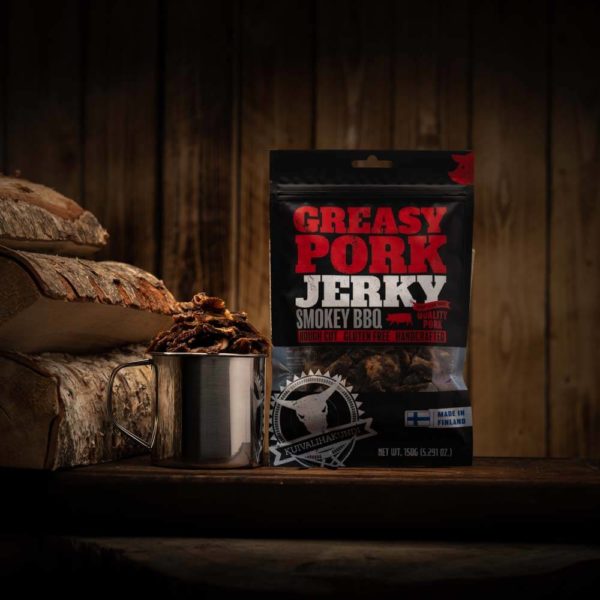 Kuivalihakundi Greasy Pork Jerky - Friluftsmat - 6430063300139 - 1