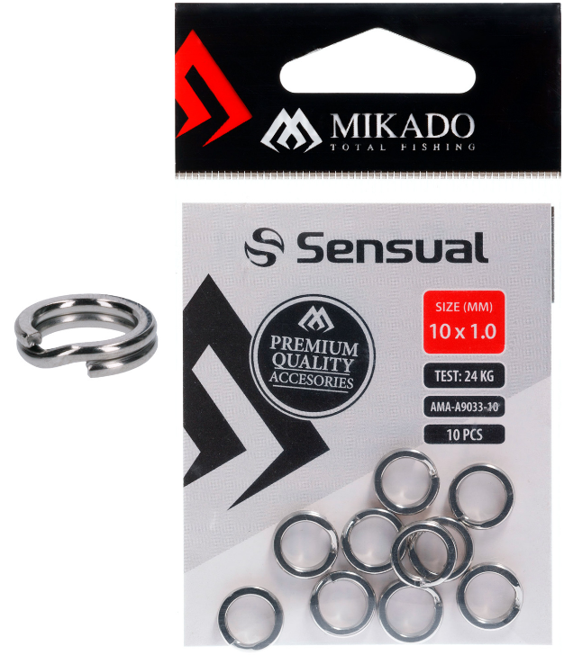 Fjäderringar 9x0,9 10st, Mikado - Tafsar och lås - 5900637149729 - 1