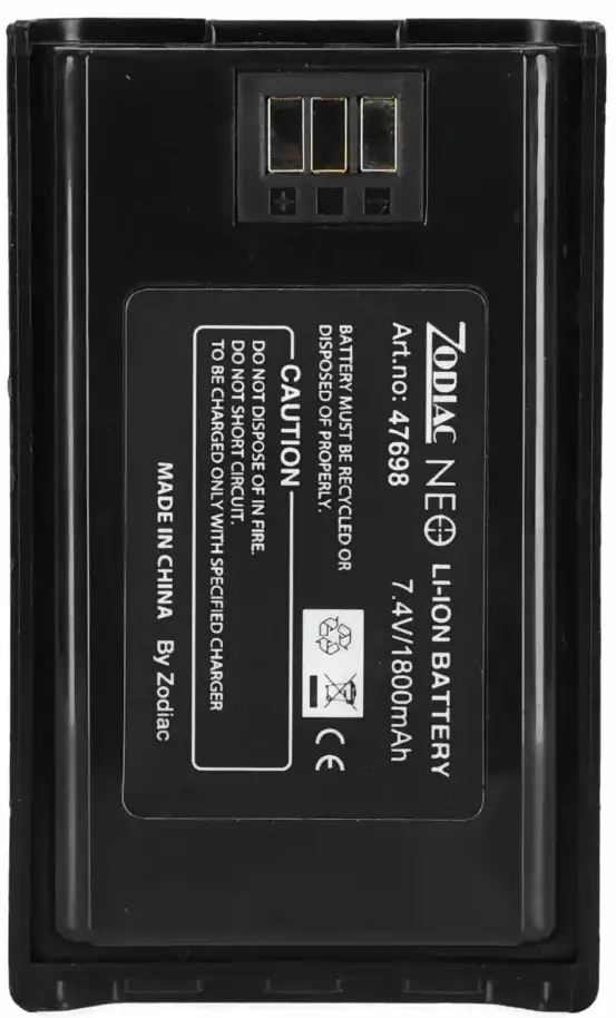 Zodiac Battery NEO Black 1800mAh - Zodiac VHF radios - 7036094769809 - 1