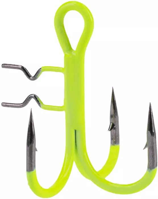 Mikado Jaws Vertical Treble Fluo 4st - Fiskekrokar - HJA12F - 1