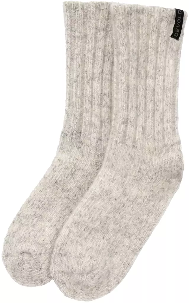 80% Wool, Grey Melange - Socks - DSC516063G - 1