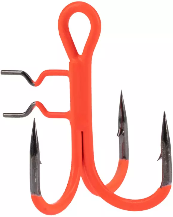 Mikado Jaws Vertical Treble Orange 4st - Fiskekrokar - HJA12O - 1