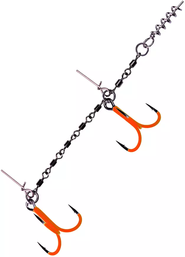 K.P. Heavy Stinger Rig UV Orange - Jig-Ausrüstungen - 1-KPHVSR-UVO - 1