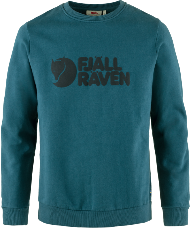 Fjällräven Logo Sweater, Deep Sea - Fjällräven shirts - f84142ds - 1